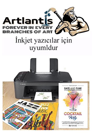 Artlantis A3 Sertifika Kağıdı Kalın 25 Adet Gramajlı Fotokopi Kağıdı 120 gr Tüm Yazıcılara Uyumlu 29.7x42 cm K