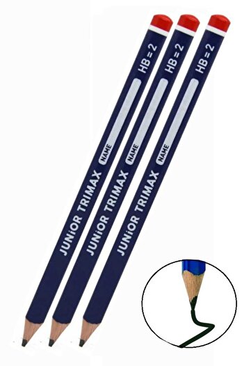 Alpıno Jumbo Pencil 3 Pcs Junior Trimax Hb Triangular Easy Grip Graduated Pencil Lead Pencil