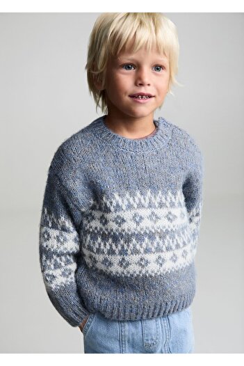 MANGO Baby Pulover din tricot jacquard
