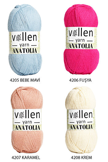 vollen yarn Anatolia El Örgü Ipi, Hırka Kazak Ip Atkı Patik Battaniye Ipi, Lila