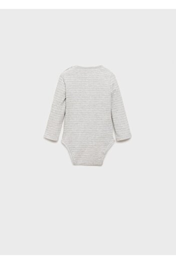 MANGO Baby Çizgili Pamuklu Body