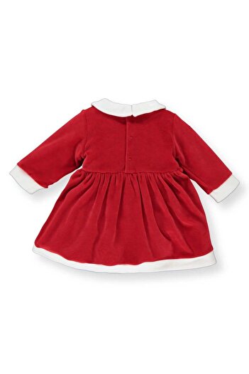 Bebetto Christmas Velvet Baby Girl Christmas Dress - 3766