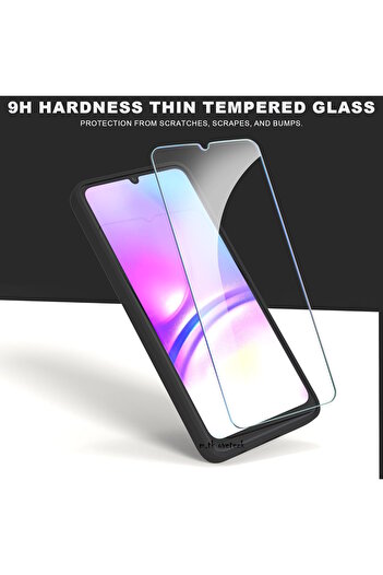 m.tk moveteck Samsung Galaxy A06 Case with Camera Protection Soft Colorful Silicone + 9H Screen Protector Glass 2in1 Set