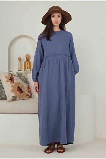 HEQA Φόρεμα Ufuk Blue Muslin