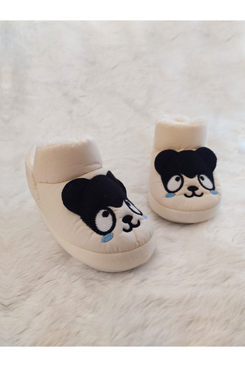 Doktor Boys' Home Boots - Panda Figured, Plush, Non-Slip Soft Bottomed Shoes