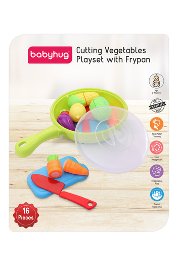 Babyhug Vegetables Cutting Playset with Frypan - 16 Pieces