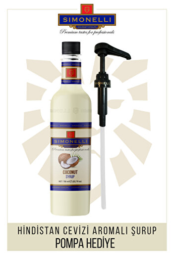 Simonelli Kahve Ve Kokteyl Şurubu Hindistan Cevizi Aromalı 700 ml Pompa