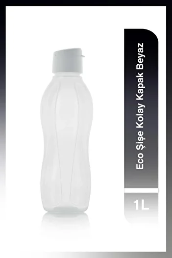 Tupperware White Eco Bottle - Easy Lid, 1Lt Water Bottle and Water Bottle