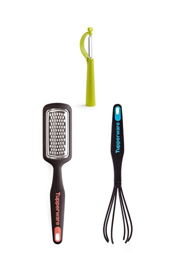 Tupperware Side Peeler, Hand Grater and Beater Set of 3