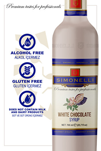 Simonelli Kahve Ve Kokteyl Şurubu Beyaz Çikolata Aromalı 700 ml Pompa