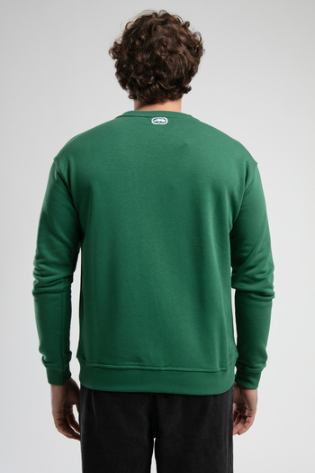 ECKO UNLTD Eastside Green Crew Neck Embroidered Loose Fit Men's Sweatshirt