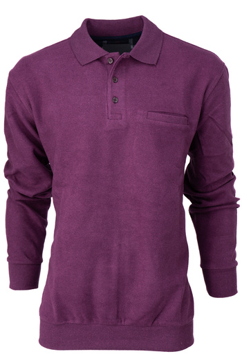 Oppland Men's Winter Polo Neck Sweater Cotton Knitted Raised Thessaloniki Buttoned Casual Full Fit with Pockets