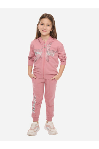 Victor and Jane By Styli Embellished full zipper Hoodie & Joggers Set