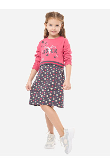 Victor and Jane By Styli Stars Prints Round Neck Dresses