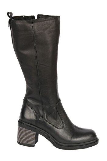 Mammamia D24kc-2035 - B Γυναικείες μαύρες μπότες casual από γνήσιο δέρμα