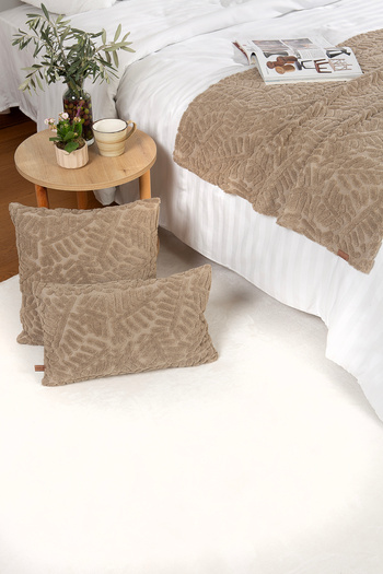 HAMUR Bed Runner Throw Pillow Set Bohemian Punch Punch Pattern Bedspread Forest Natural
