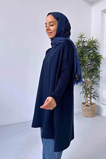 Ka Hijab Mira Mercerized Hijab Tunic - Navy Blue