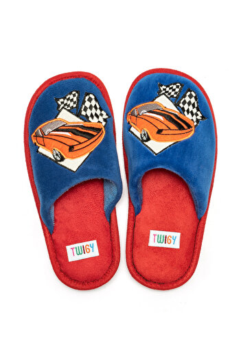 Twigy Blue Kata Car Children's Slippers - 30/35