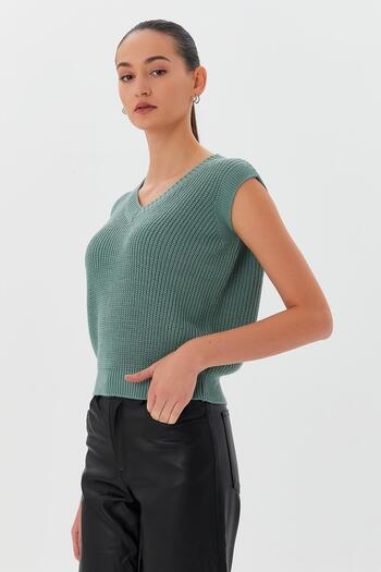 Shopping Shop Cagla V-Neck Knitwear Sweater