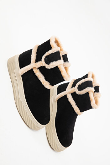SOHO Black Suede Women's Boots - 20011 Model Bootie