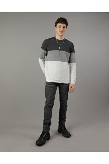 AMERICAN EAGLE Ae U-2171-3263 Model Long-Sleeve Colorblock Thermal T-Shirt
