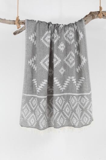 Bedinn Peshtemal Jacart Kilim Grey