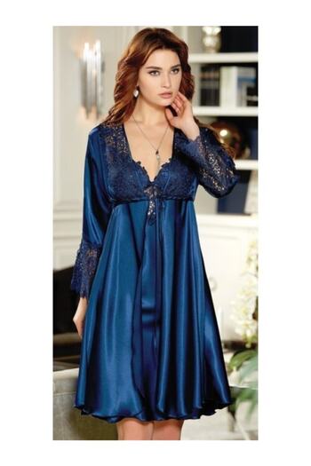 Jeremi Red Lady's 481 Silk Satin Lace Dowry Σετ έξι τεμαχίων