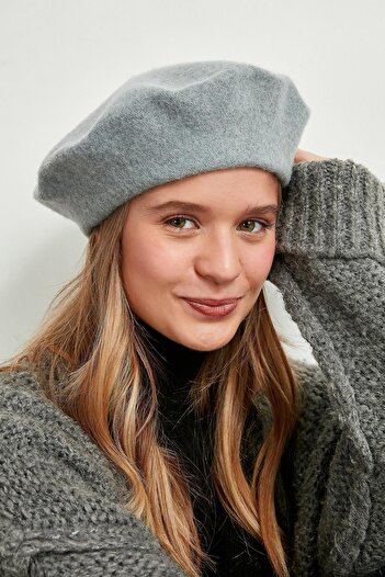 BALIENTE Lp13500 Model GraY Wool Painter Beret