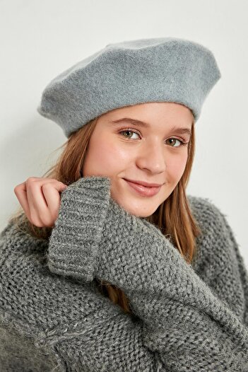BALIENTE Lp13500 Model GraY Wool Painter Beret