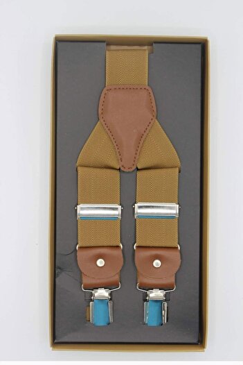Gutiero Light Brown Leather Linked Trouser Hanger