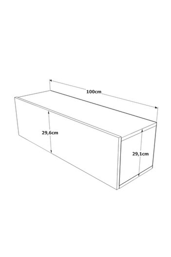 L'occi Concept Delphin 100 Cm Kapaklı Duvara Monte Tv Ünitesi Dlp12-a Çam