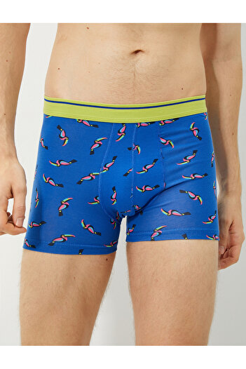 Koton 3'lü Boxer Seti Kuş Baskılı Beli Lastikli Pamuklu