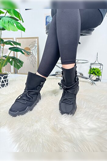 Allyup Imershoes Cizme de zi cu zi din piele întoarsă Cizme de iarna cu blana Nasturi in interior siret, anti-alunecare, talpa inalta