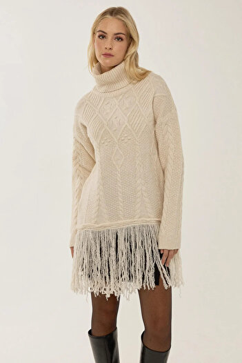 Hiccup Tasseled Turtleneck Sweater
