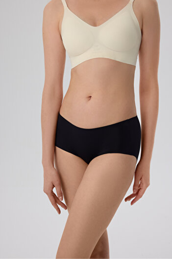 nulu Women's Powder High Waist Front Tulle Seamless Panties