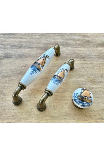 Karan Porselen Porcelain Furniture Drawer Cloakroom Kitchen Cabinet Handle