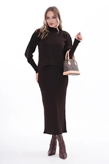 ŞİMAL Women's Knitwear Knitted Two-Piece Set 255050 -