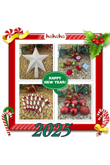 Deniz Party Store Yilbası 22 Pieces - Pine Tree Decoration Set