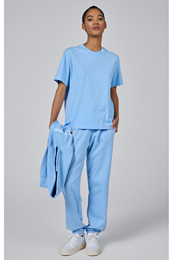 Champion Icons Elastic Cuff Pants Mavi Kadın Eşofman Altı-117128-BS083