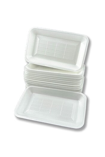 Home 1000Gr Foam Plate Container - Butcher Container Meat Plate