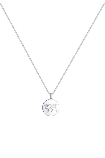 ELLI Náhrdelník Globe Platelet 925 Sterling Silver
