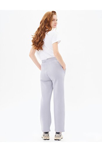 Kayra Gray 3 Thread Elastic Waist Trousers