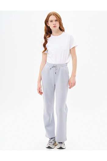 Kayra Gray 3 Thread Elastic Waist Trousers