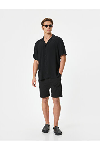 Koton Σορτς Chino Fabric Slim Fit - Πόδι με κουμπιά με στρώσεις τσέπης