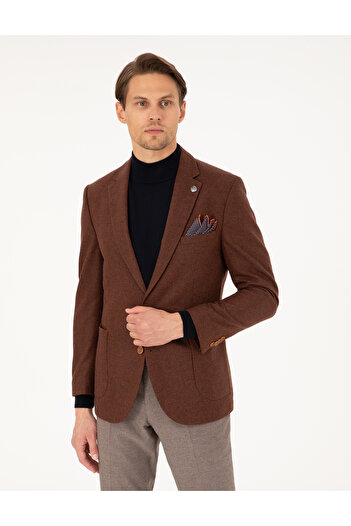 Pierre Cardin Kiremit Yün Karışımlı Ex. Slim Fit Ceket 50291930-VR031
