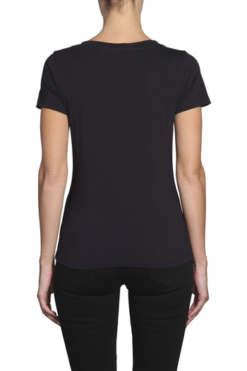 Calvin Klein Γυναικείο μαύρο Ck Embroidery Stretch V-λαιμόκοψη