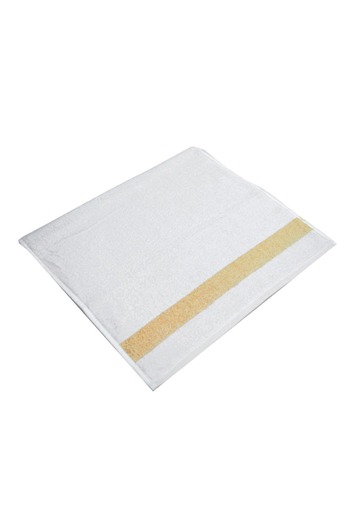 Minteks OCEAN ROW WHITE CAMEL 50x90см ПОЛОТЕНЦЕ