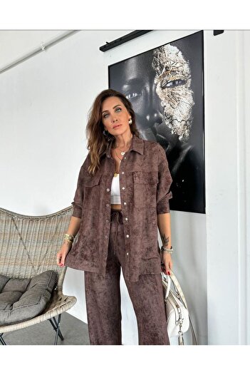 EGZOTİK ASORTİK Set pantaloni cămașă lavabilă