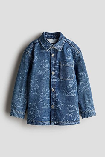 H&M Patterned denim shacket