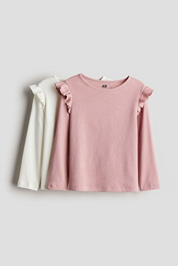 H&M 2-pack ribbed cotton tops